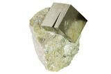 Natural Pyrite Cube In Rock - Navajun, Spain #152289-2